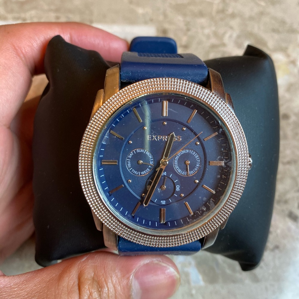 Express Blue Silicone Men Watch